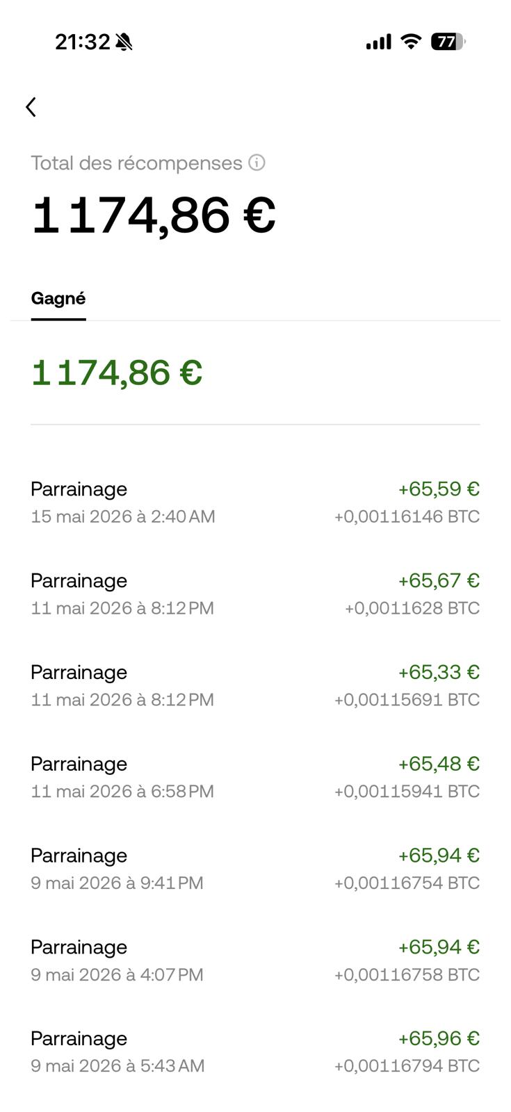 Récompenses parrainage Revolut
