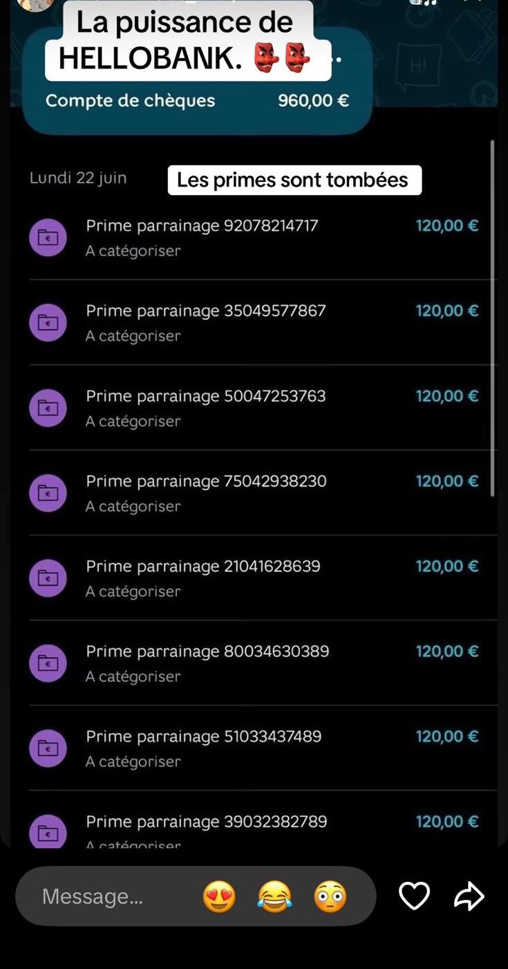 Primes parrainage HelloBank